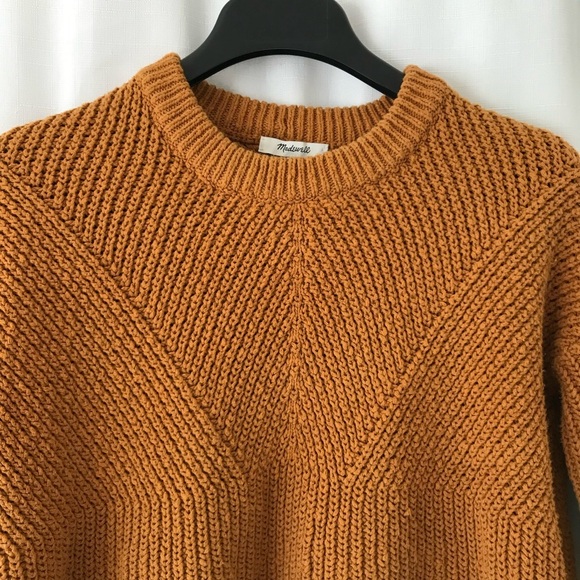 Madewell Joslin Chunky Crop Pullover Sweater Size XXS golden harvest - Picture 2 of 8